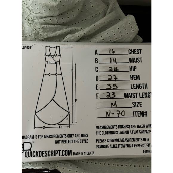 Sin & sam Sleeveless Tiered Dress In Cotton Eyelet mint green SZ M - Picture 9 of 11